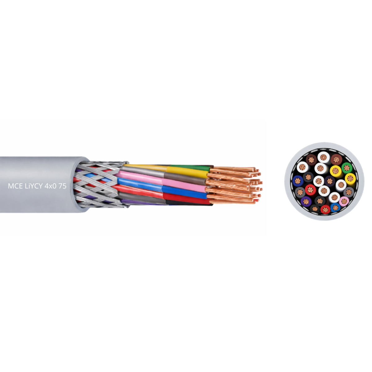 Câble LiYCY 4x0.75 mm2 blindé