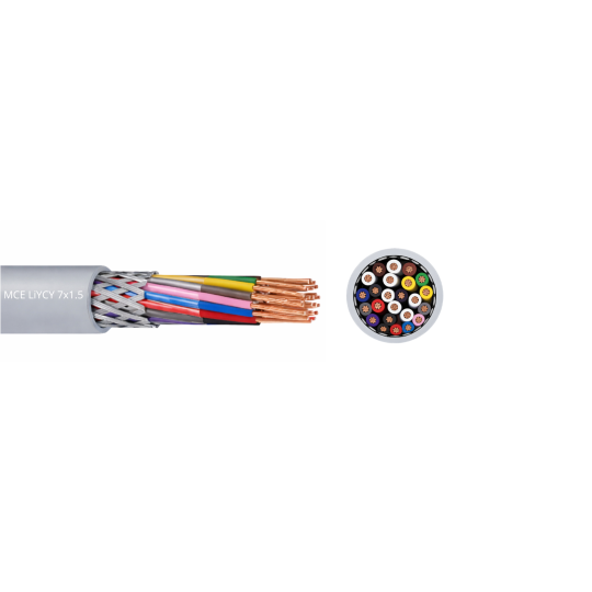 Câble LiYCY 7x1.5 mm2 blindé