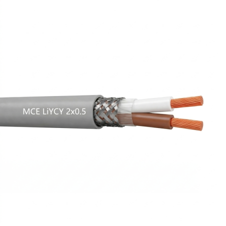 Câble LiYCY 2x0.5 mm2 blindé