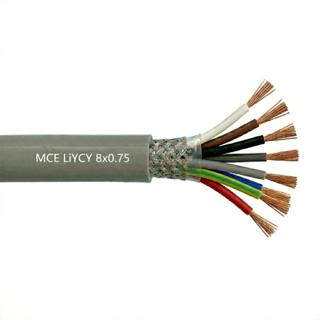 Câble LiYCY 8x0.75 mm2 blindé